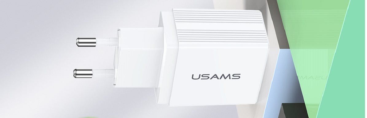 USAMS US-CC090 T24 Dual USB Travel Charger 10.5W white USAMS US-CC090 T24 Dual USB Travel Charger 10.5W white