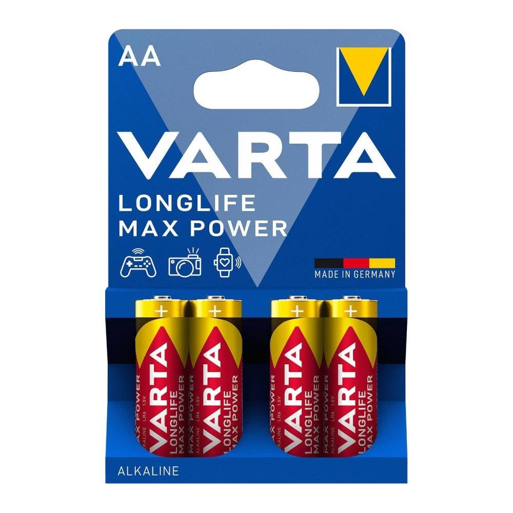 Einwegbatterie VARTA Alkalibatterie Longlife Max Power AA