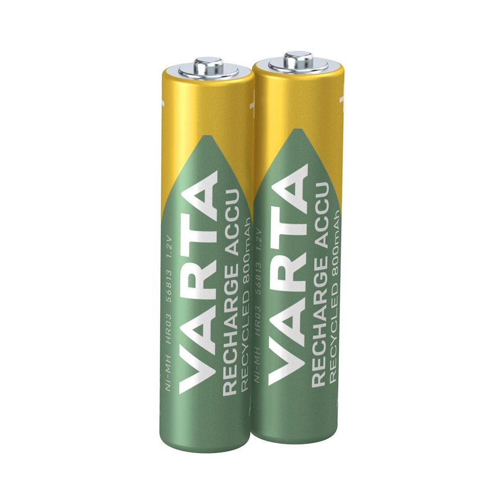 VARTA Recharge Accu Recycled AAA 800 mAh Wiederaufladbare Batterie