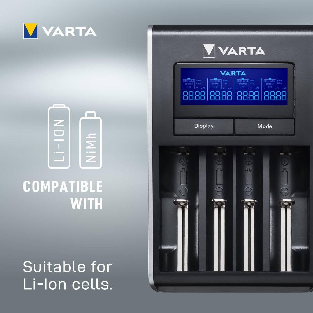 VARTA LCD Dual Tech Ladegerät mit LCD-Anzeige