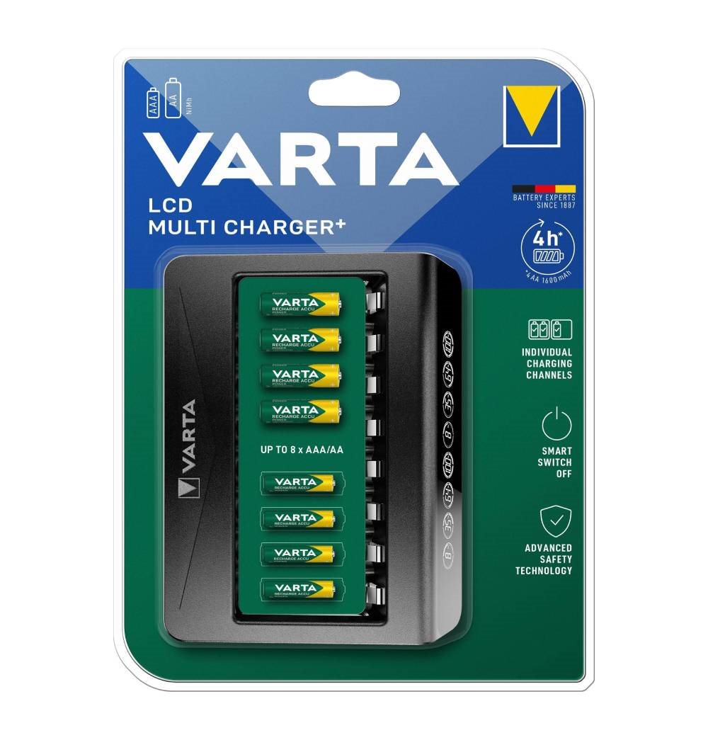 Nabíjačka na tužkové batérie VARTA LCD Multi Charger+ AA / AAA
