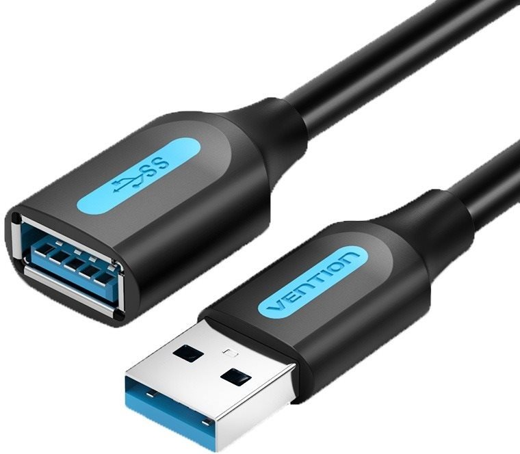 Dátový kábel Vention USB 3.0 Male to Female Extension Cable 5 m Black