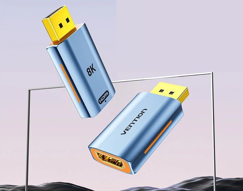 Redukcia HDMI – Vention DP Malé HDMI-A Female 8K Adaptér Gray Aluminum Alloy Type