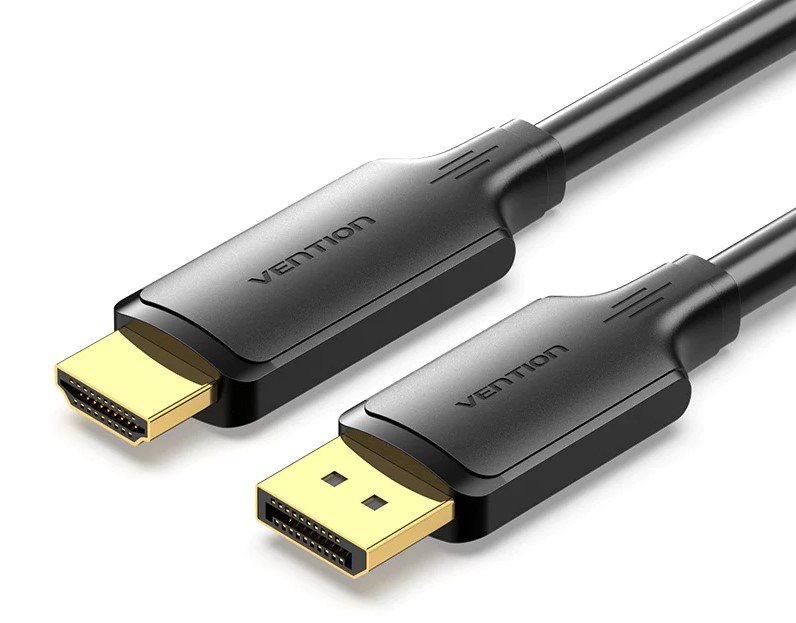 Video kábel Vention DisplayPort Malé HDMI Malé 4K HD Cable 3M Black