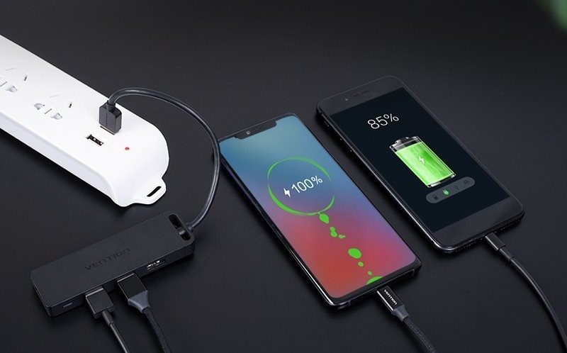 Vention 4 portos USB 3.2 hub tápegységgel
