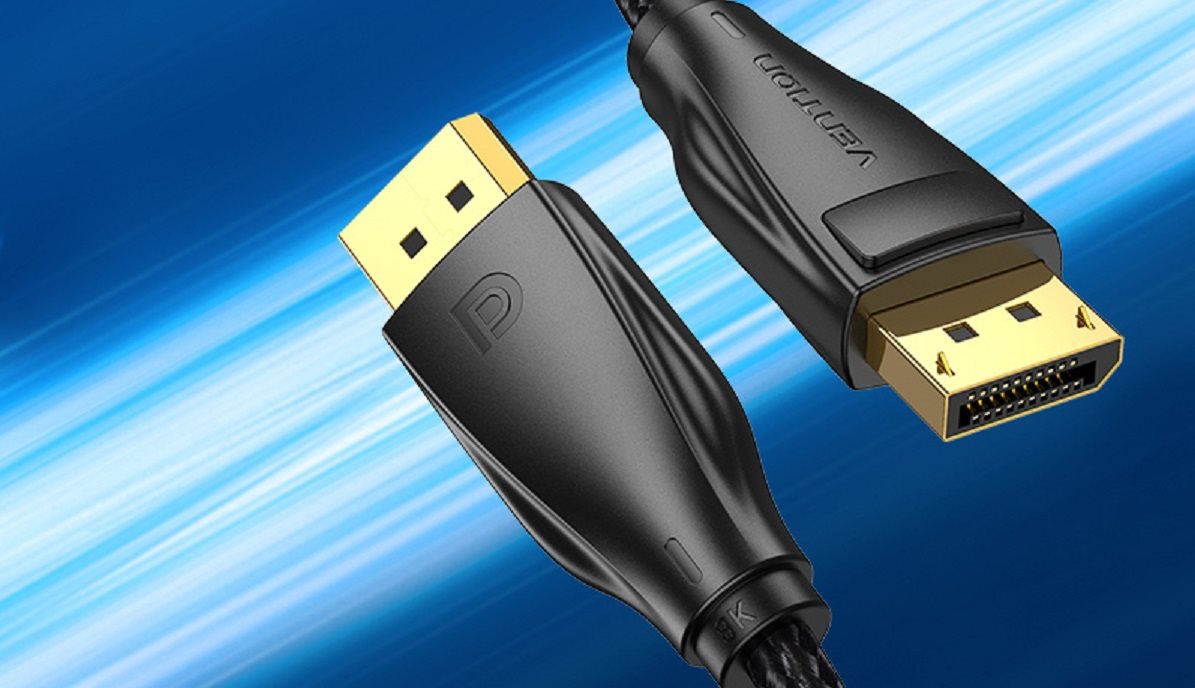 Vention Cotton Braided DP 1.4 (Display Port) 3M Black
