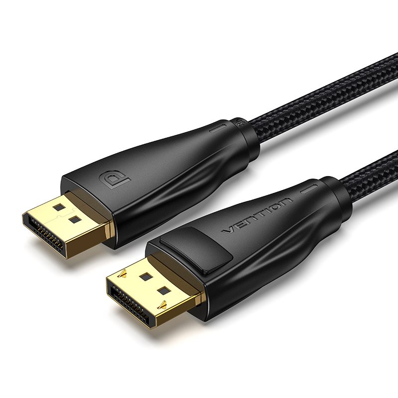 Vention Cotton Braided DP 1.4 (Display Port) 5M Black