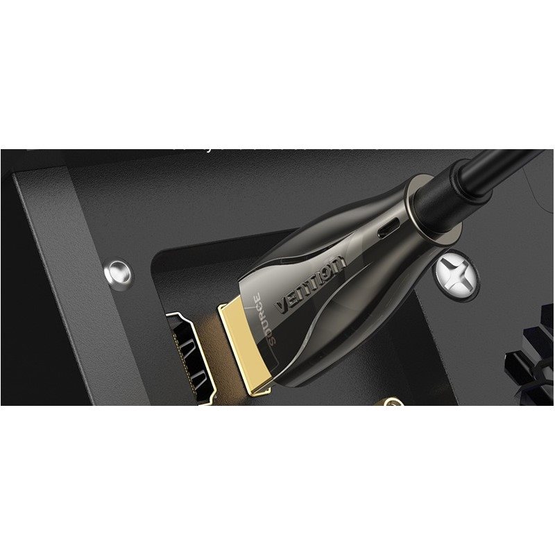 Vention Optical HDMI 2.0 Cable 20M Black Zinc Alloy Type