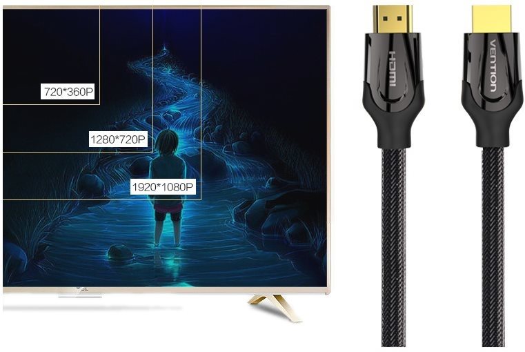 Vention Nylon Braided HDMI 1.4 Cable