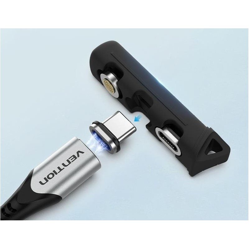 Vention 3-slot Magnetic Connector Storage Case Black