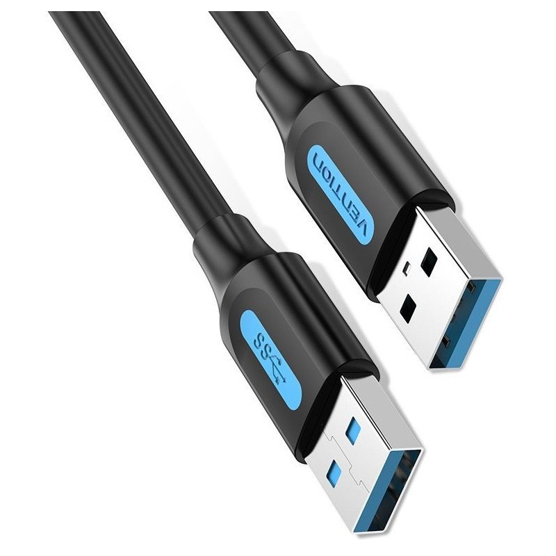 Vention USB 3.0 Male to USB Male Cable 2m Black PVC Type Datový kabel 