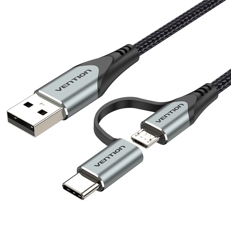 Vention MFi USB 2.0 auf 2-in-1 Micro USB & Lightning Kabel