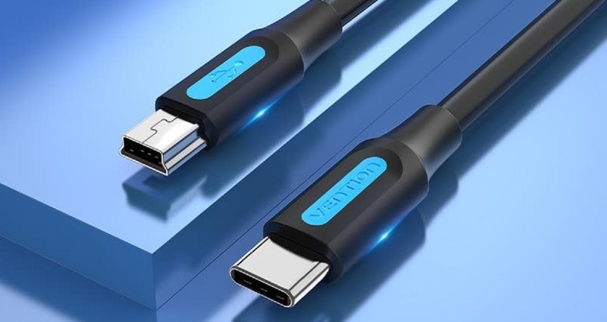 Vention USB-C 2.0 to Mini USB 2A Cable 2M Black