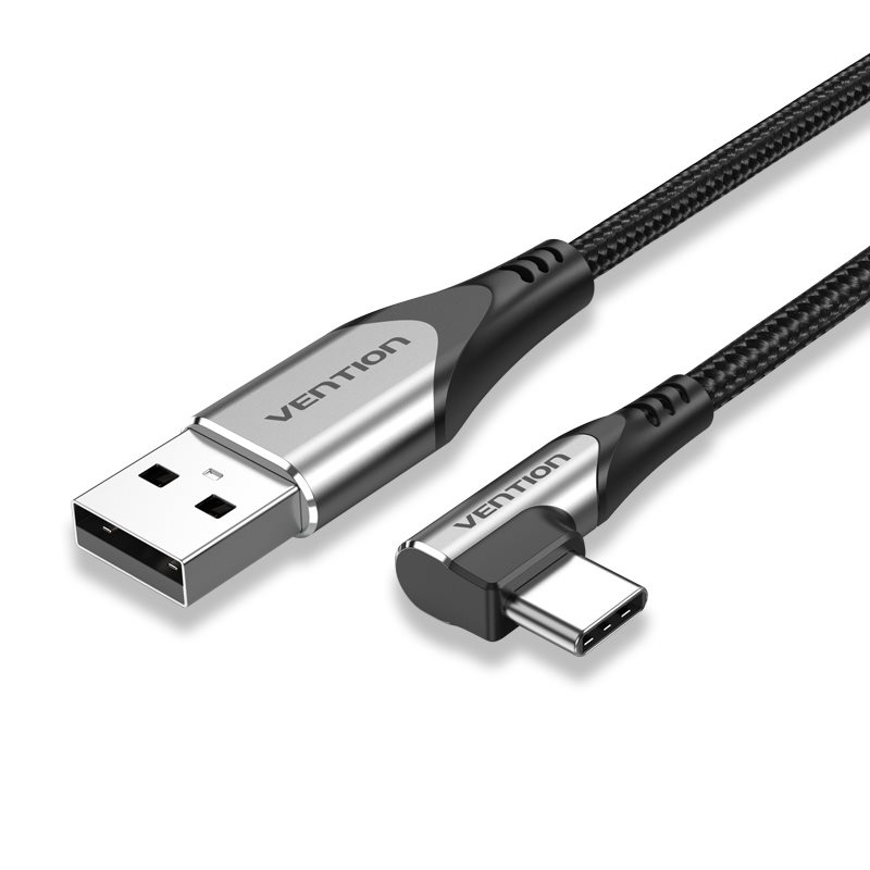 Vention Typ-C (USB-C) 90° <-> USB 2.0 Baumwollkabel Vention Typ-C (USB-C) 90° <-> USB 2.0 Baumwollkabel