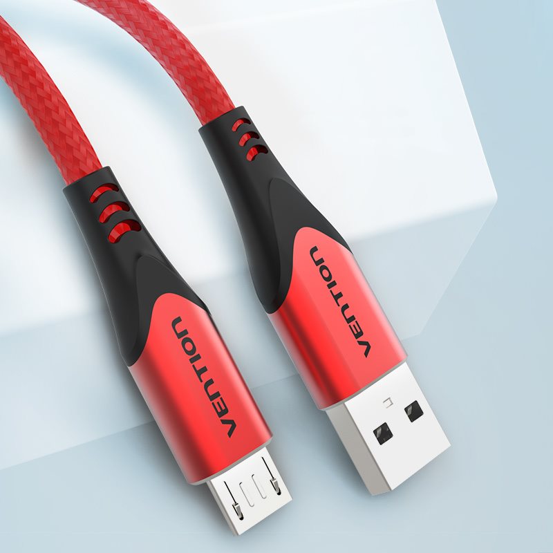 Кабель Vention Luxury USB 2.0 -> microUSB 3A Красный
