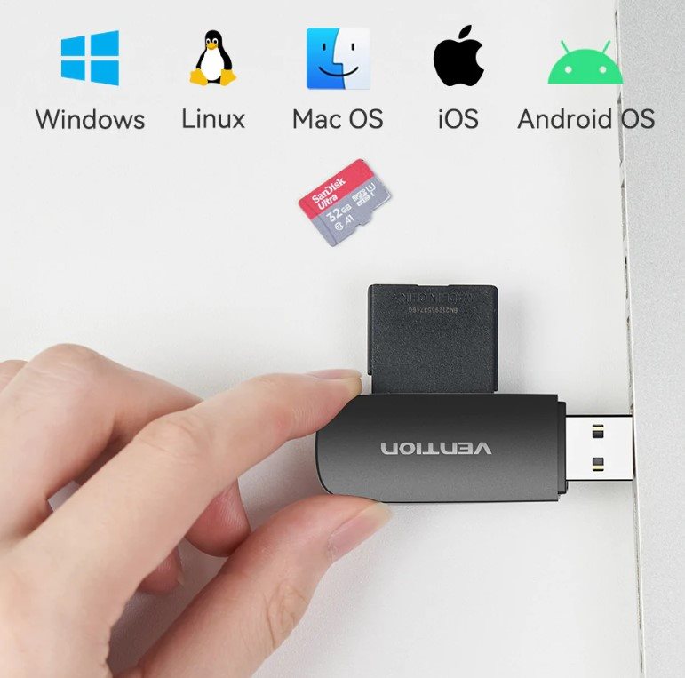 Vention 2-in-1 Kartenleser USB 3.0 A Card Reader(SD+TF)
