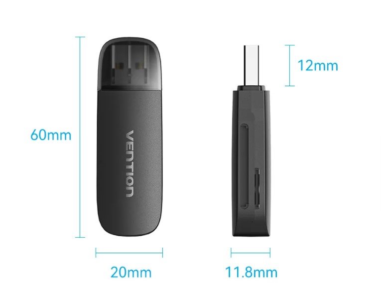 Vention 2-in-1 Kartenleser USB 3.0 A Card Reader(SD+TF)