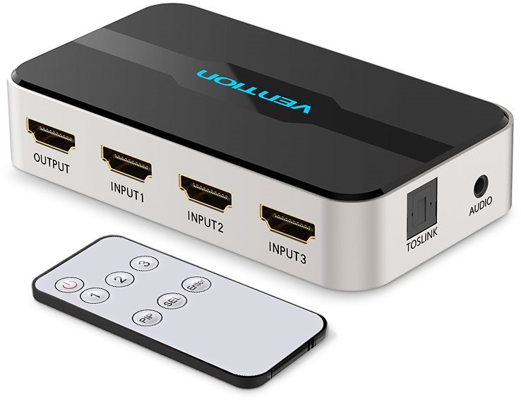 Switch Vention 3 In 1 Out HDMI Switcher With Audio