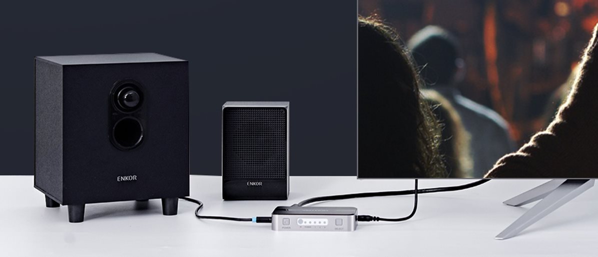 Switch Vention 3 In 1 Out HDMI Switcher With Audio