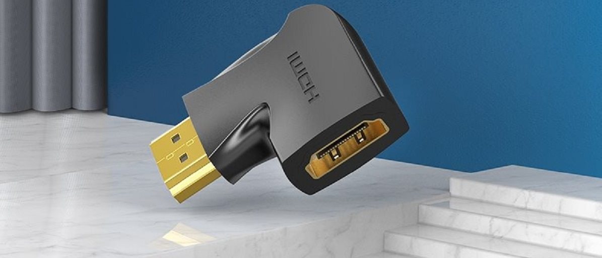 Vention HDMI 270 Degree Male to Female Vertical Flat adapter