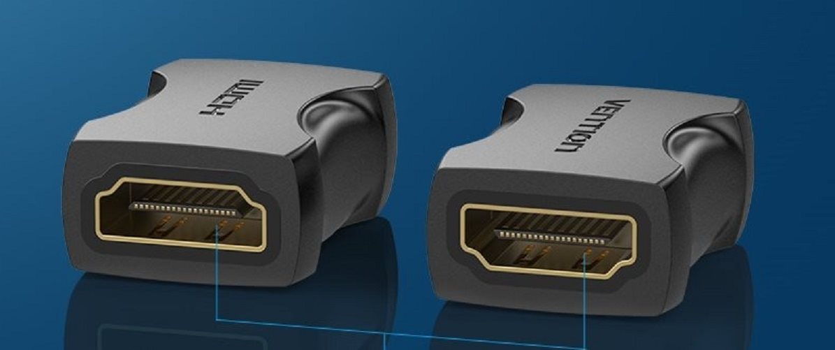 Vention HDMI Female to Female Coupler Adapter Black 2 Pack