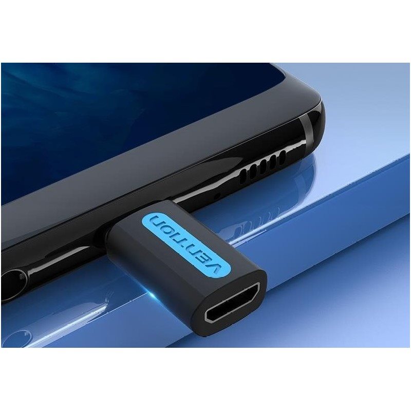 Vention USB-C (M) auf Micro USB 2.0 (F) OTG Adapter Schwarz PVC Typ
