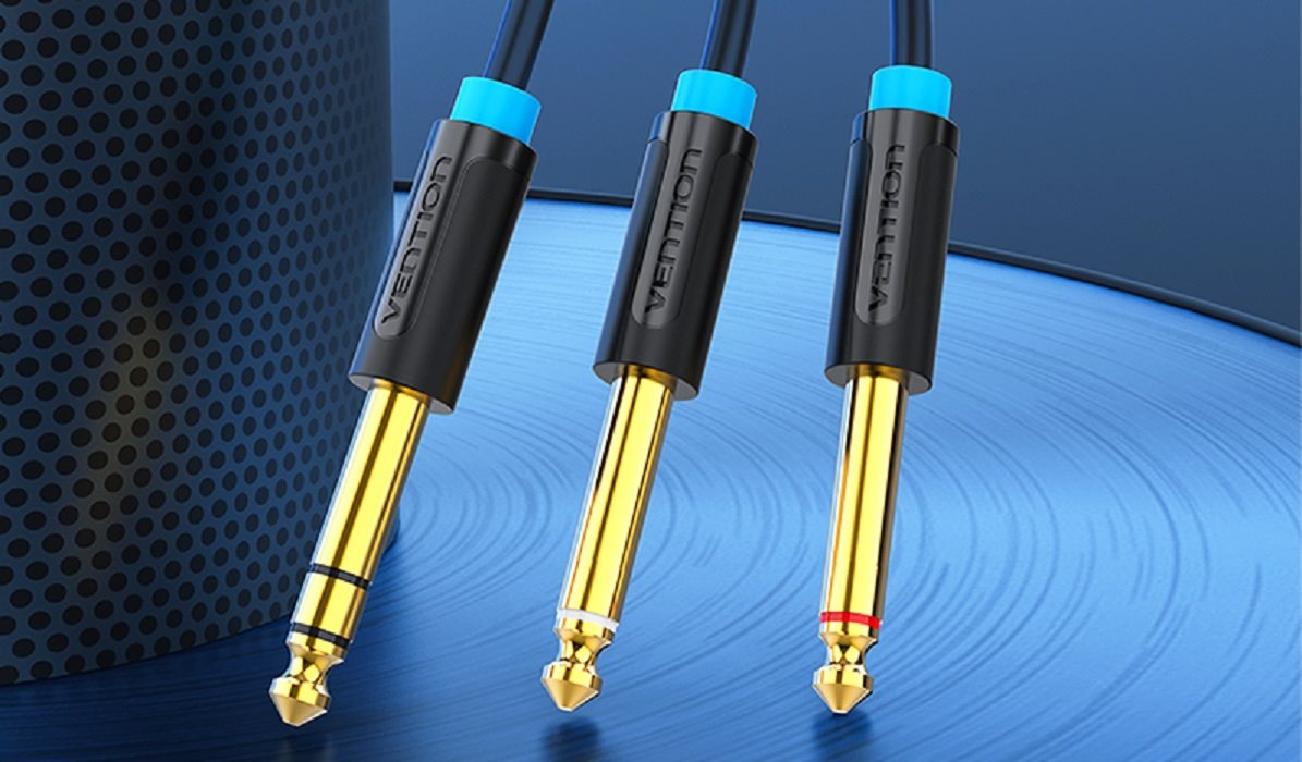 Vention TRS 6.5mm Stecker auf 2*6.5mm Stecker Audiokabel 3M Schwarz