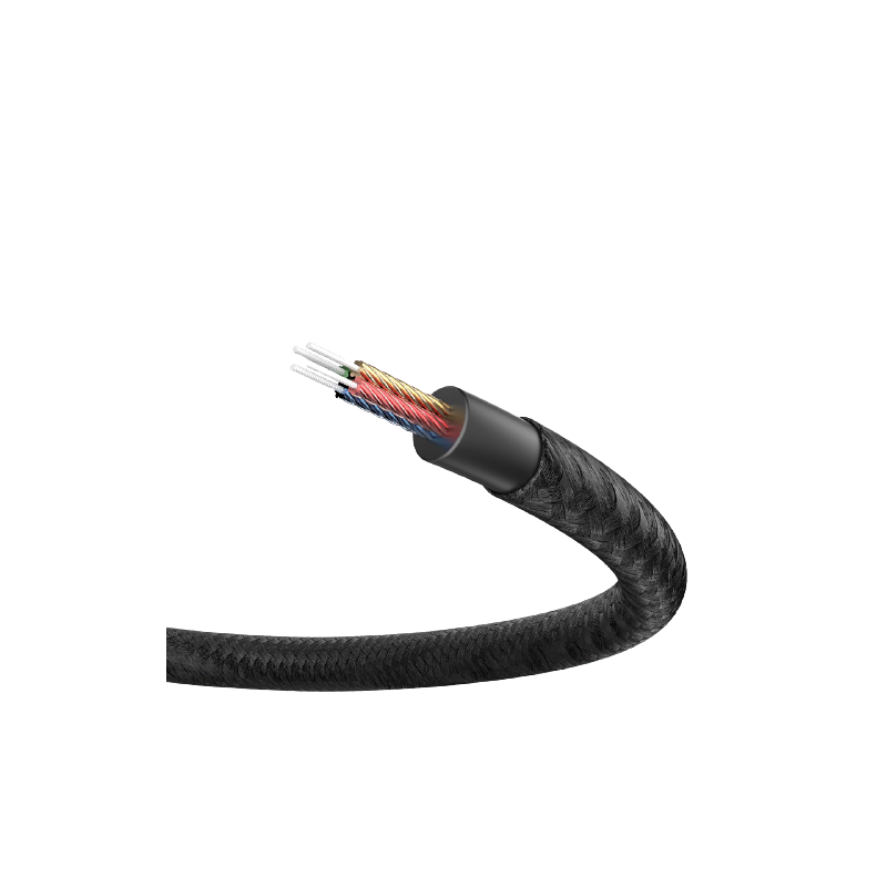 Vention Cotton Braided 3.5mm Audio Extension Cable 5M Black Metal Type Vention Cotton Braided 3.5mm Audio Extension Cable 5M Black Metal Type