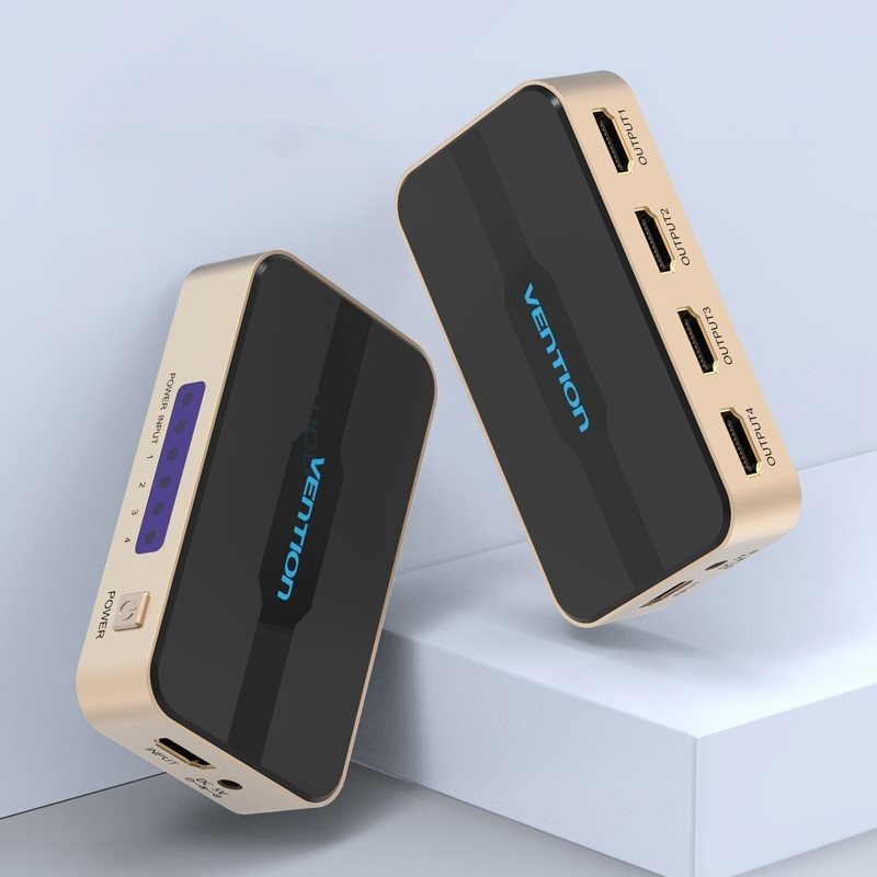 Rozbočovač Vention 1 In 4 Out HDMI Splitter 4K@30Hz