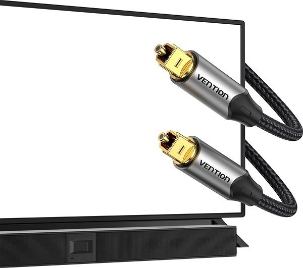 Audio kabel Vention Optical Fiber Toslink Audio Cable Aluminum Alloy Type 1M Gray