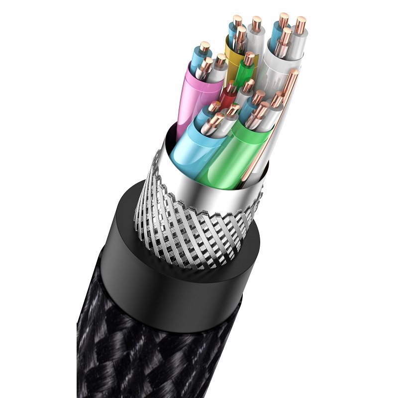 Vention Cotton Braided 4K DP (DisplayPort) to HDMI Cable 2M Black