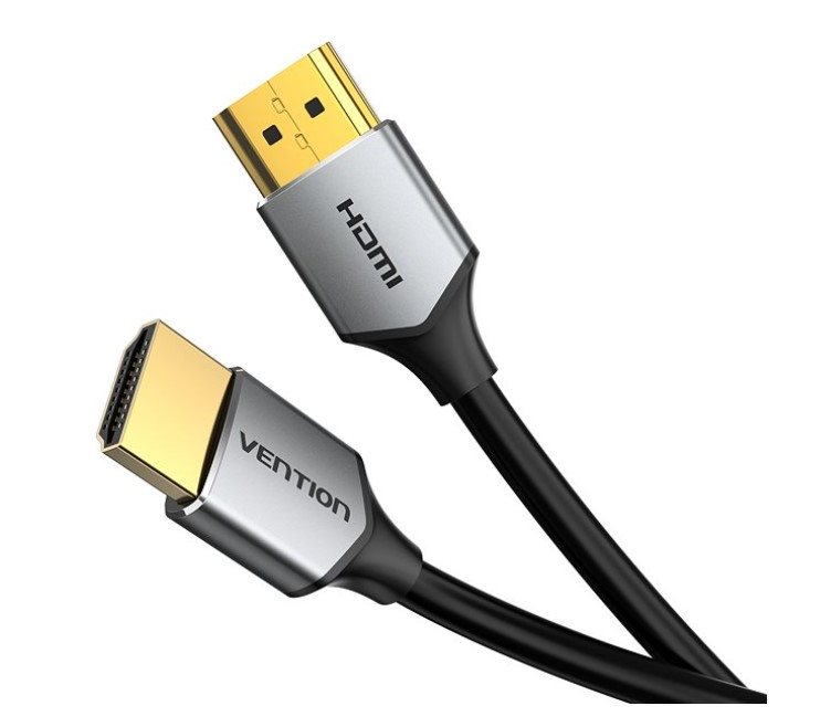 Video kablosu Vention Ultra İnce HDMI Erkek - Erkek HD Kablo 0,5M Gri Alüminyum Alaşımlı Tip