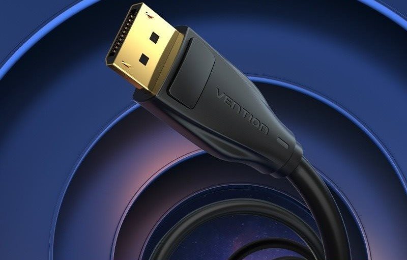 Video kábel Vention DP 1.4 Male to Male HD Cable 8K 10 m Black
