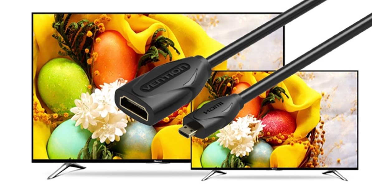 Vention Micro HDMI (M) to HDMI (F) Extension Cable / Adapter