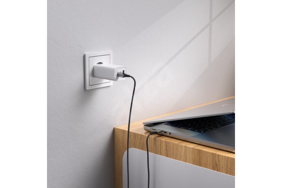 Nabíječka do sítě Vention 3-port GaN Charger (65W USB-C / 30W USB-C / 30W USB) White