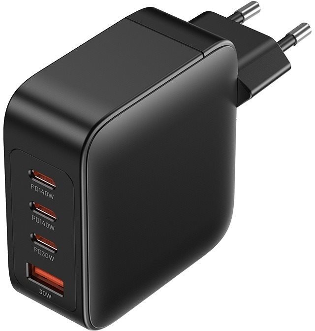 Univerzálna nabíjačka na mobil Vention 4-Port USB (C+C+C+A) GaN Charging Kit (140W/140W/30W/18W) EU-Plug Black