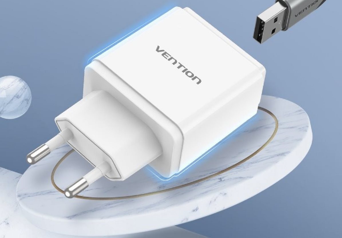 Vention USB-A Quick 3.0 18W + USB-C PD 20W Wall Charger White