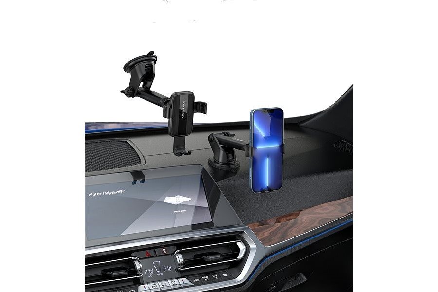 Držák na mobilní telefon Vention Auto-Clamping Car Phone Mount With Suction Cup Black Square Type
