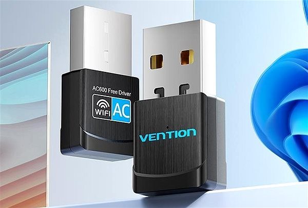 Vention USB Wi-Fi Dual Band Adapter 5G (supports also 2.4G) Black USB Wi-Fi adapter