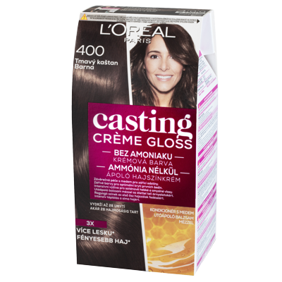 Hair Color LORÉAL CASTING Creme Gloss 400 Dark Chestnut