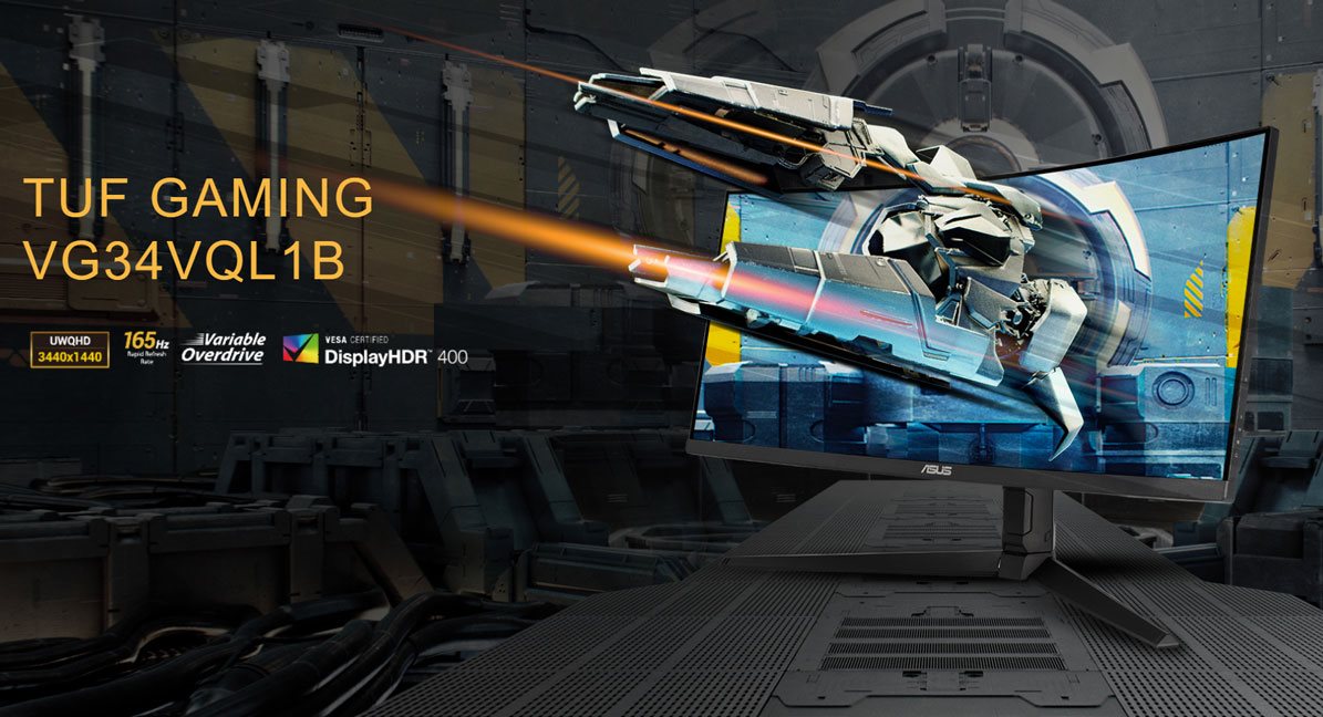 ASUS TUF Gaming VG34VQL1B ist ein gebogener Gaming-Monitor mit WQHD-Auflösung