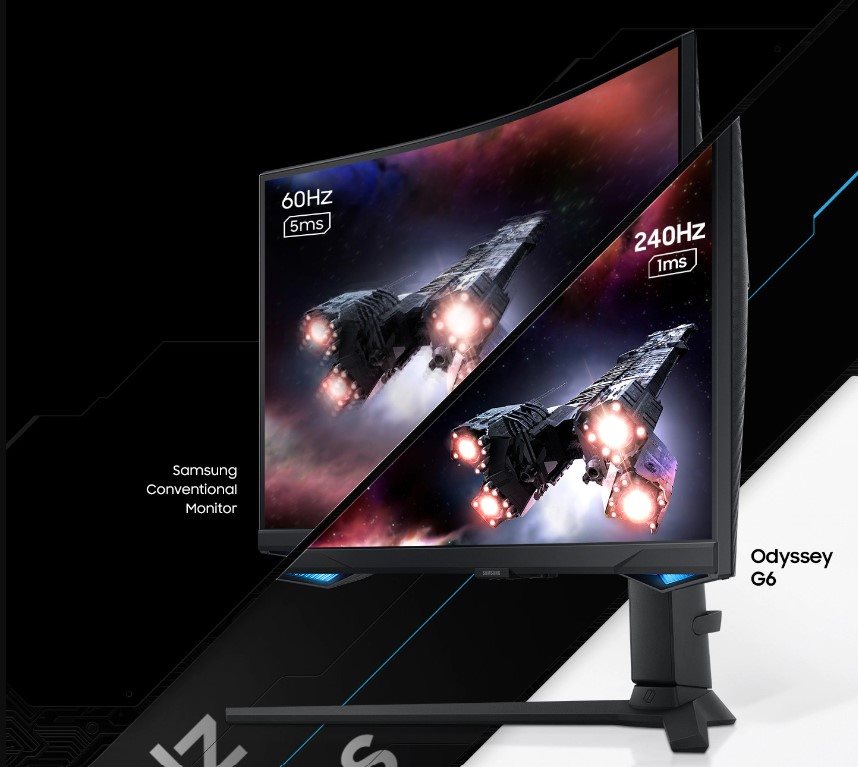LCD monitor 32" Samsung Odyssey G65B prohnutý