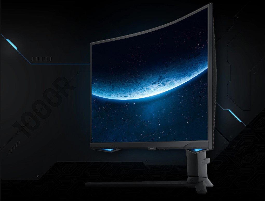 LCD monitor 32" Samsung Odyssey G65B prohnutý