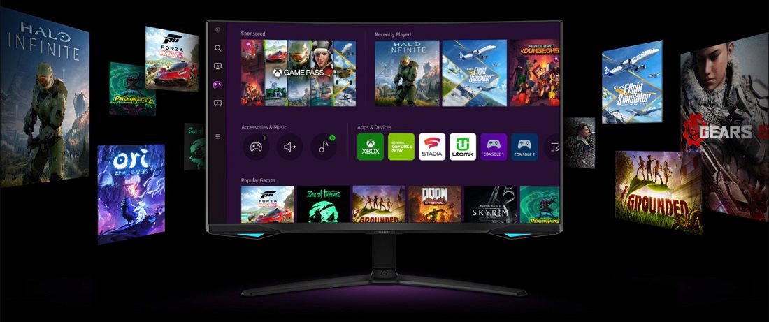 LCD monitor 32" Samsung Odyssey G65B prohnutý