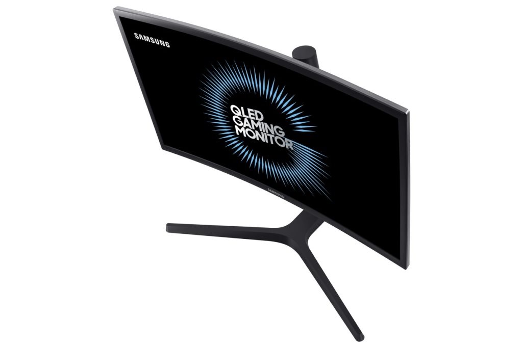 Pohled zvrchu Pohled zvrchu na monitor Samsung C27FG73