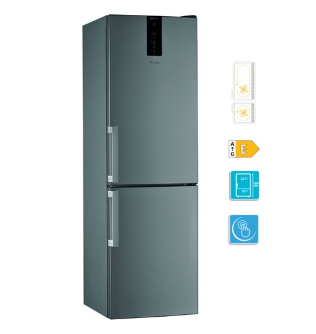 Lednice WHIRLPOOL W9 821D OX H 2 s mrazákem dole Lednice WHIRLPOOL W9 821D OX H 2 s mrazákem dole