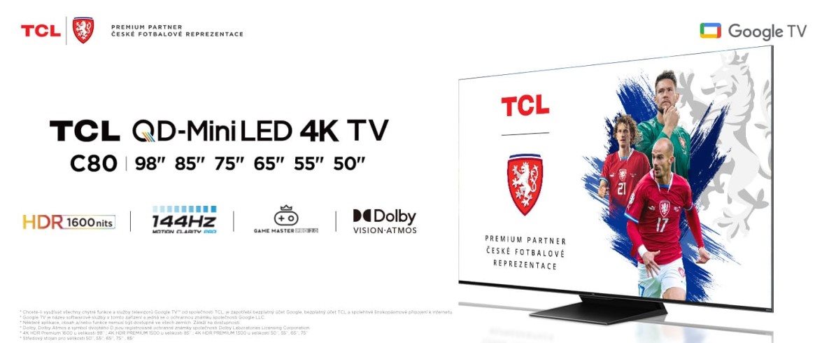 Televize 50" TCL 50C803 Google TV