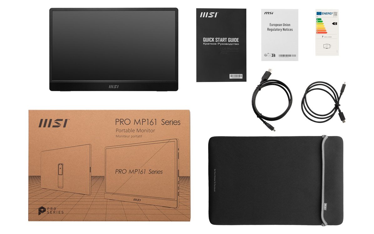 Přenosný monitor MSI PRO MP161 s USB-C