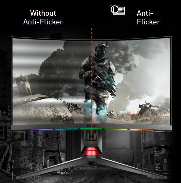 Snižuje únavu očí MSI Optix MPG27CQ, Anti-Flicker