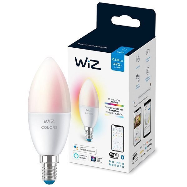 LED bulb WiZ colours 40W E14 C37